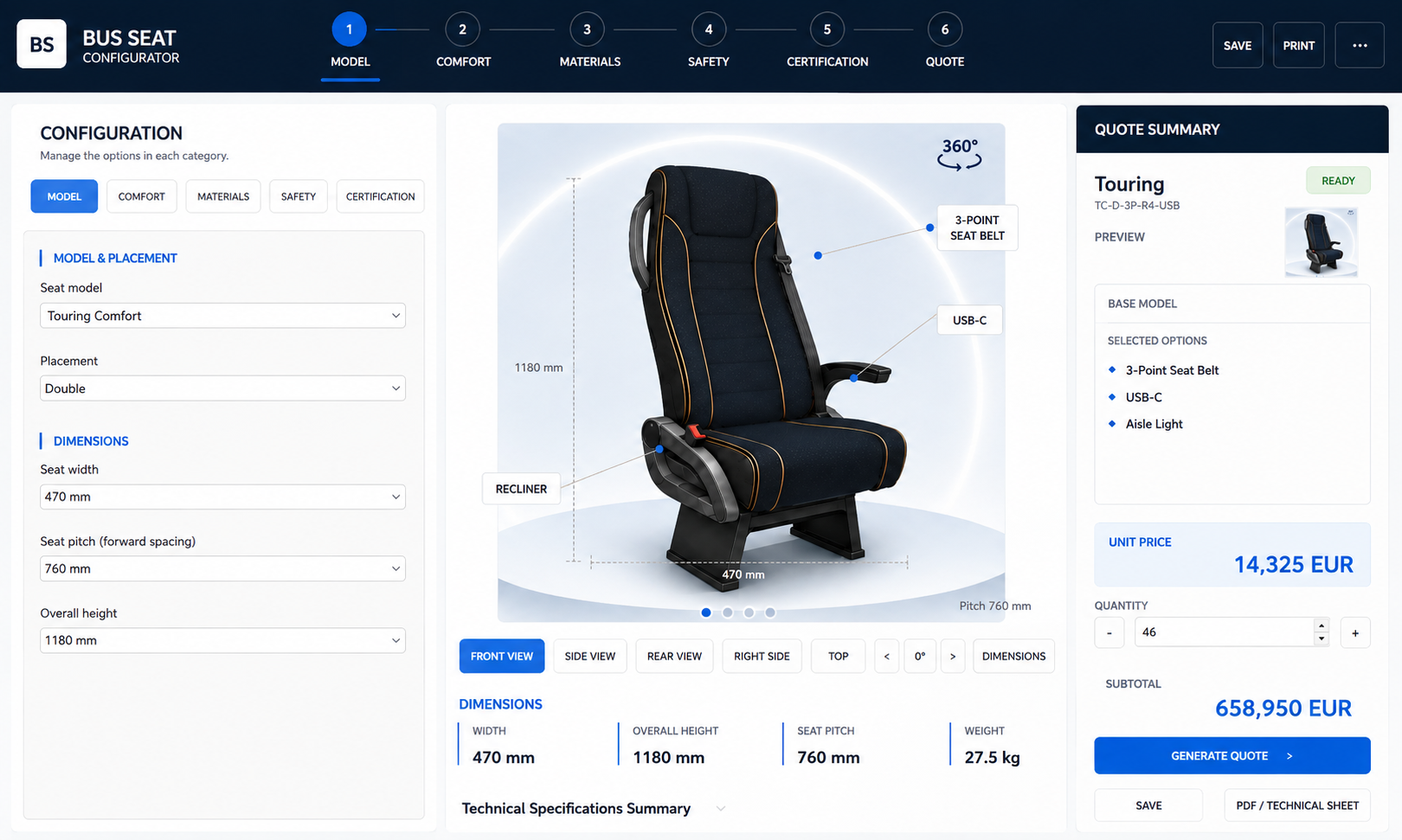BUS SEAT CONFIGURATOR