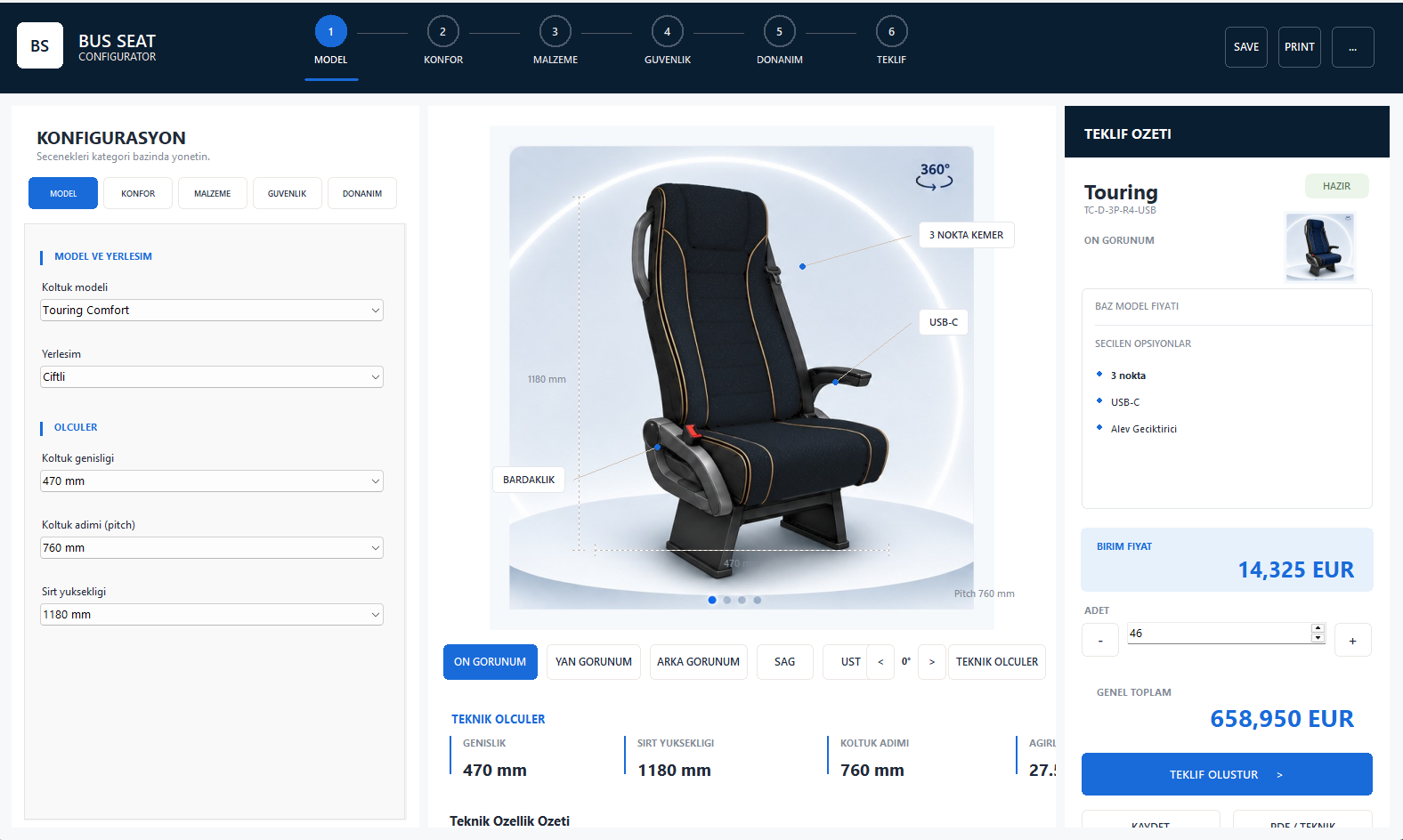 BUS SEAT CONFIGURATOR